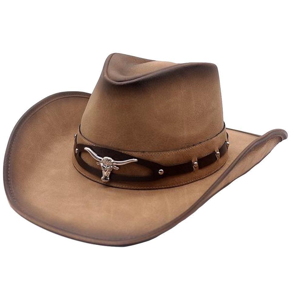 Générique Chapeau Western Cowboy Chapeau Enveloppant Blanc Chapeau Cowboy  Noir Homme Bord Large (Brown, One Size) : : Mode