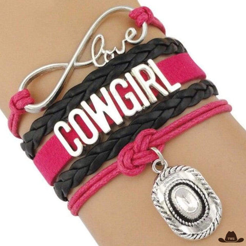 Bracelet western Cowgirl - fuchsia 