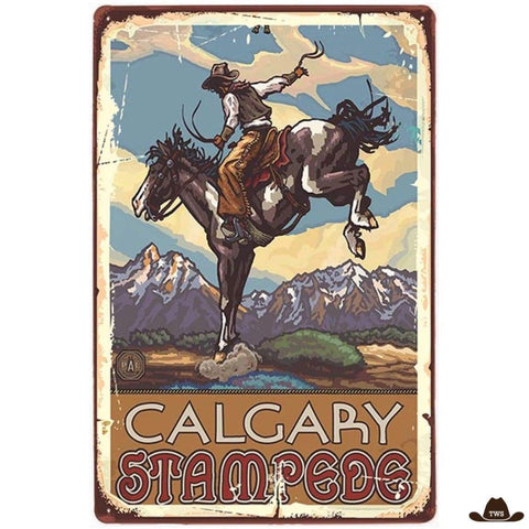 Plaque Métal Calgary Stampede