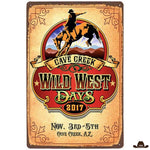 Plaque Métal Wild West Days