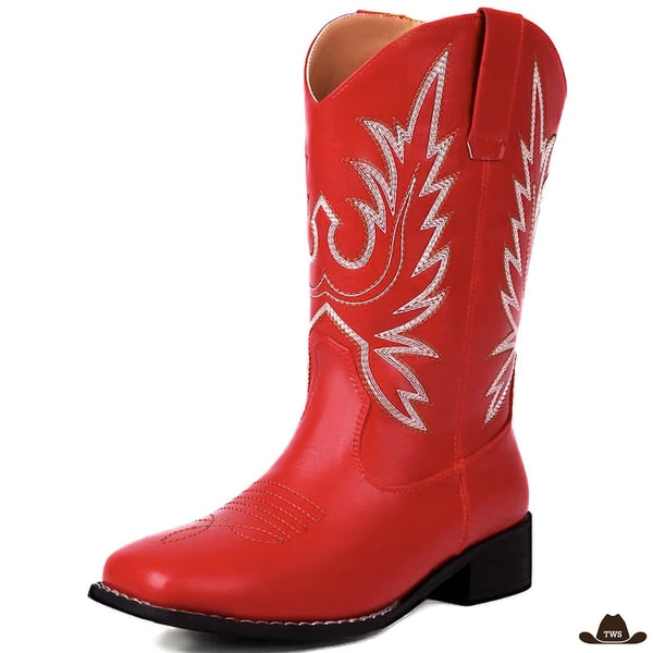 Bottes Country Femme Rouges