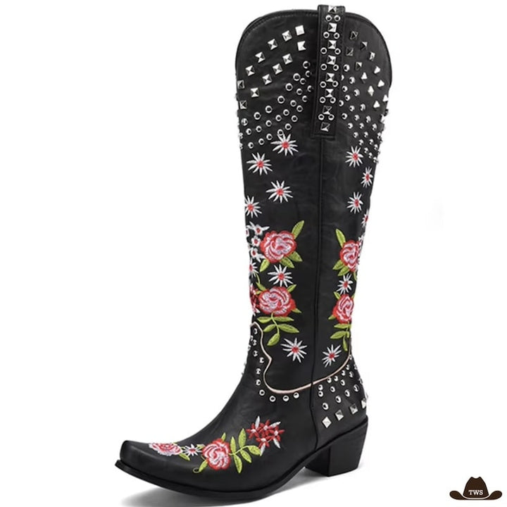 Bottes Noires Femme Western