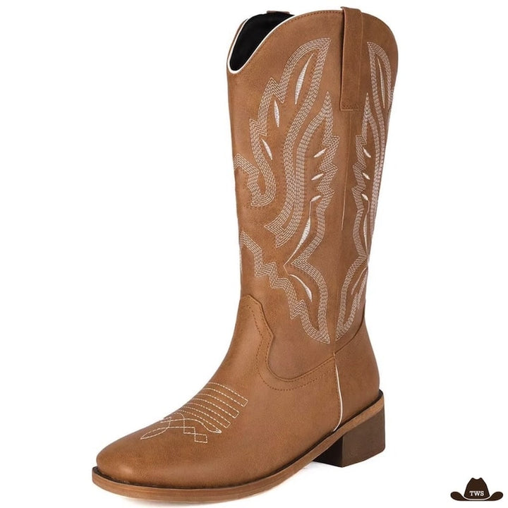 Bottes Western Femme Marron