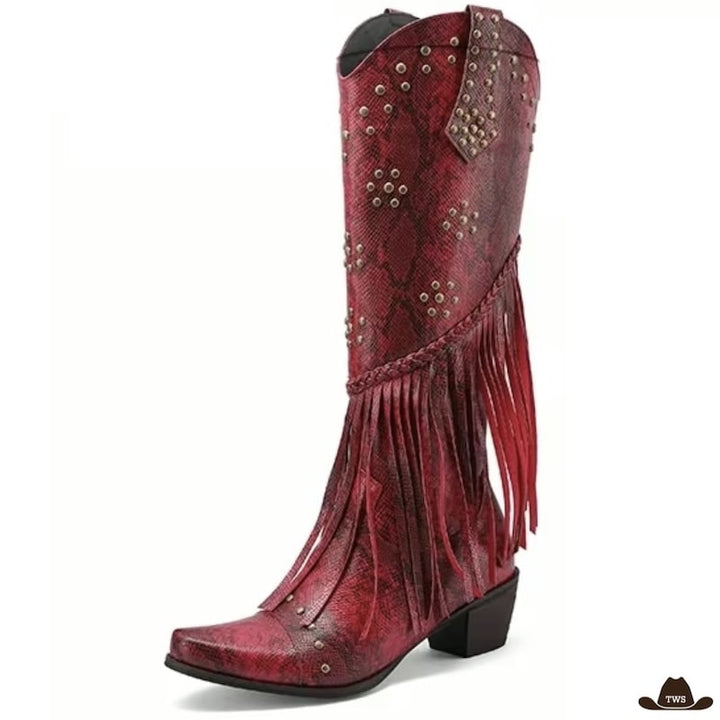 Bottes Western Rouges