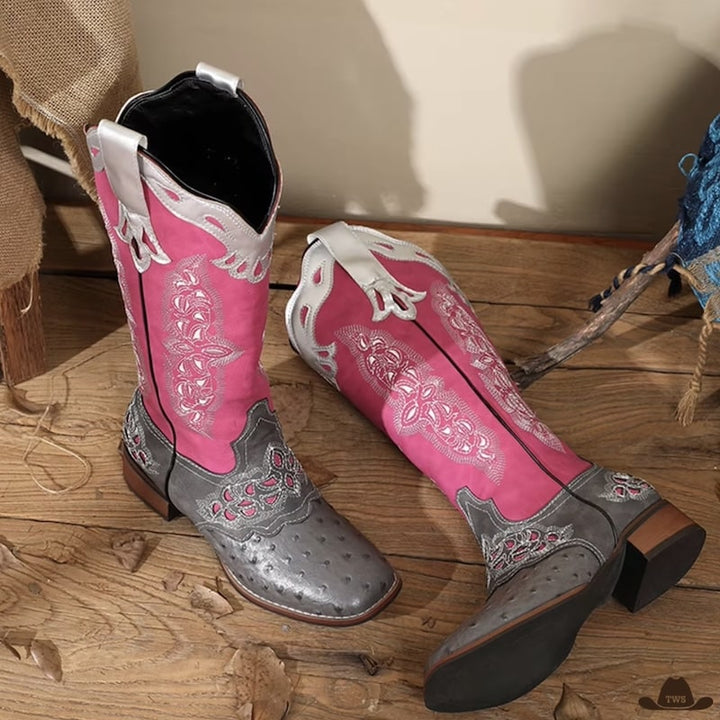 Bottes de Country roses