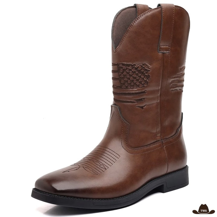 Bottes de Western Homme Marron