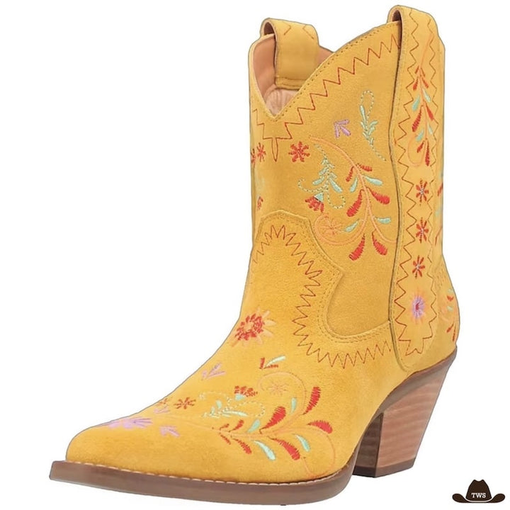 Bottines Country Femme Jaunes