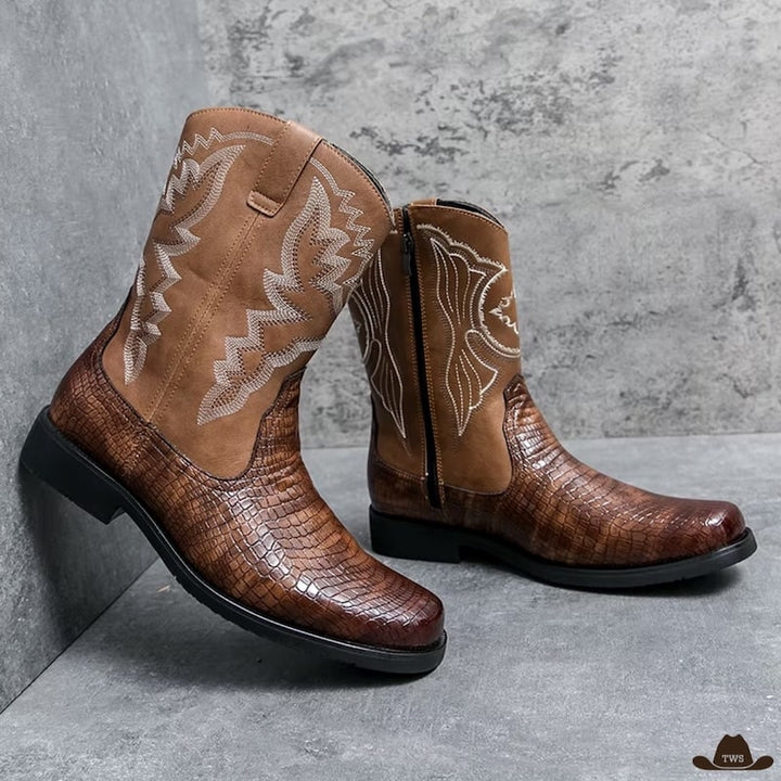 Bottines Cowboy Cuir Homme