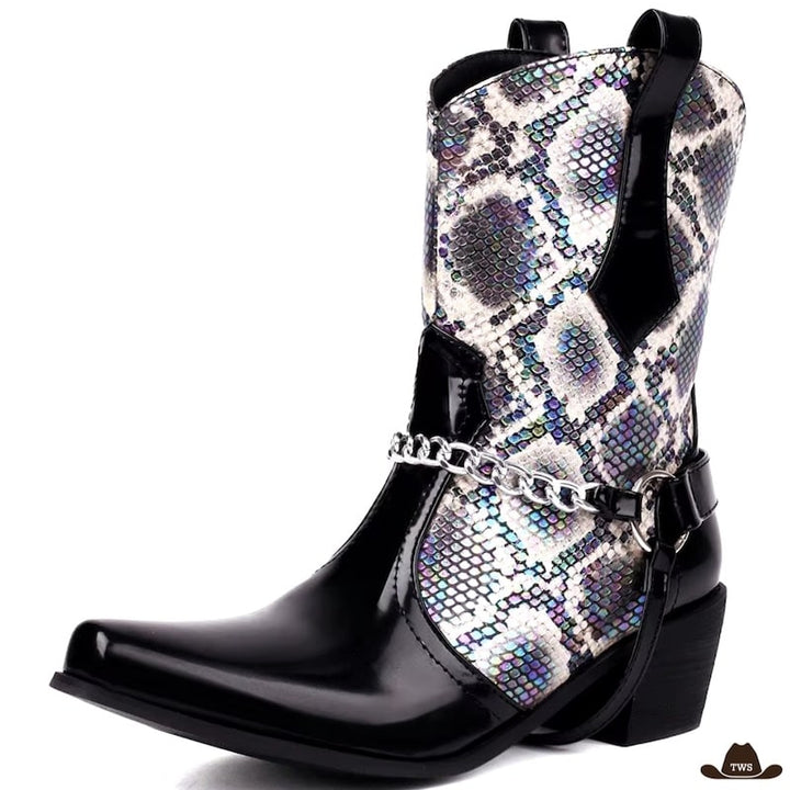 Bottines Style Cowboy Femme