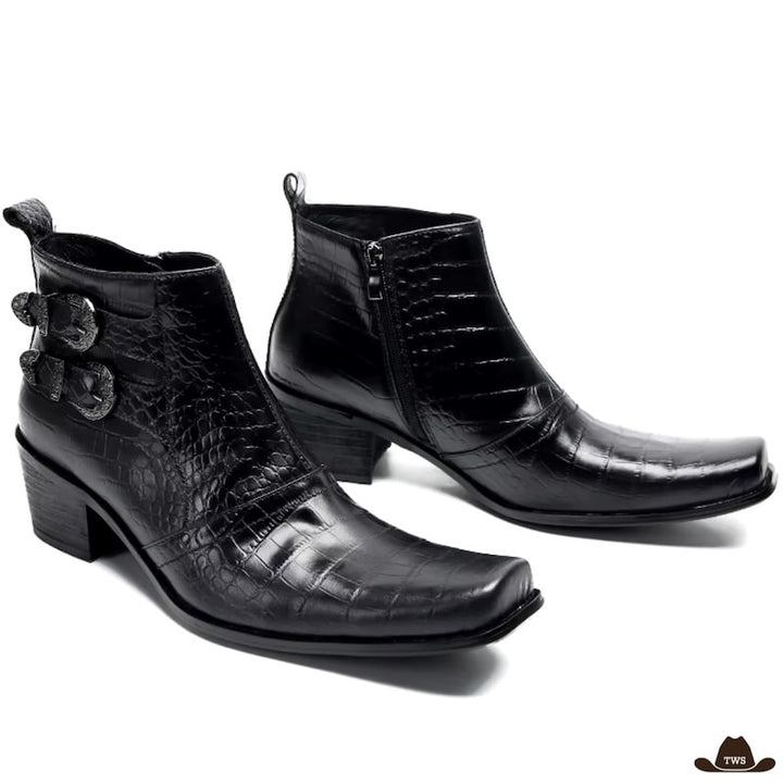 Bottines Western en Cuir Homme