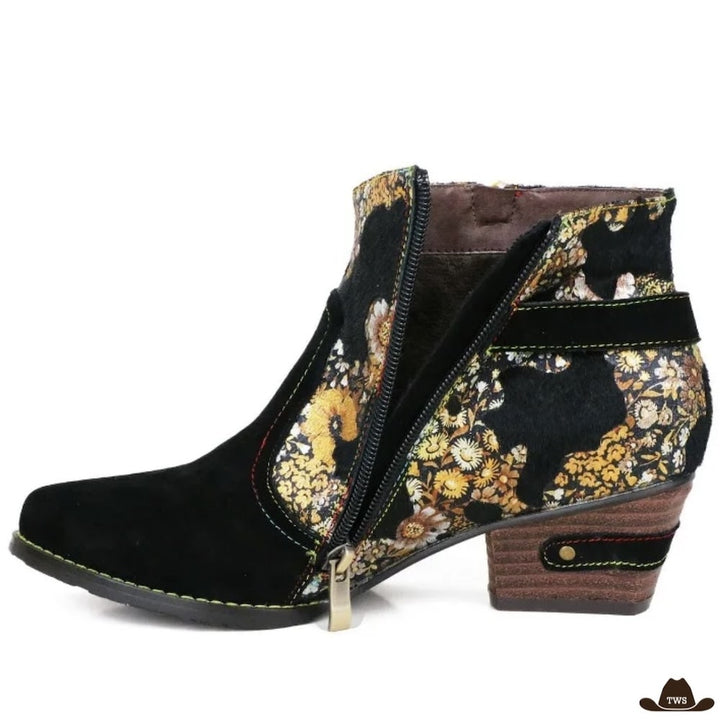 Bottines Cow-boy Femme Noires