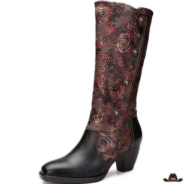 Bottes Style Cowboy Femme