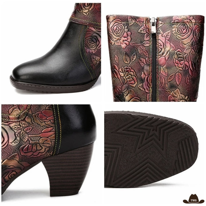 Bottes Style Cow-boy Femme