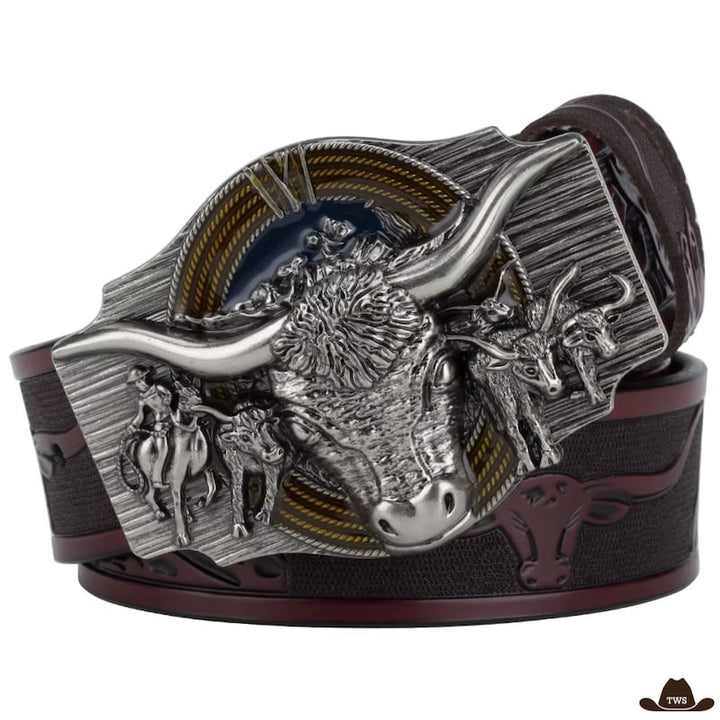 Ceinture Country Jean Homme Bordeaux