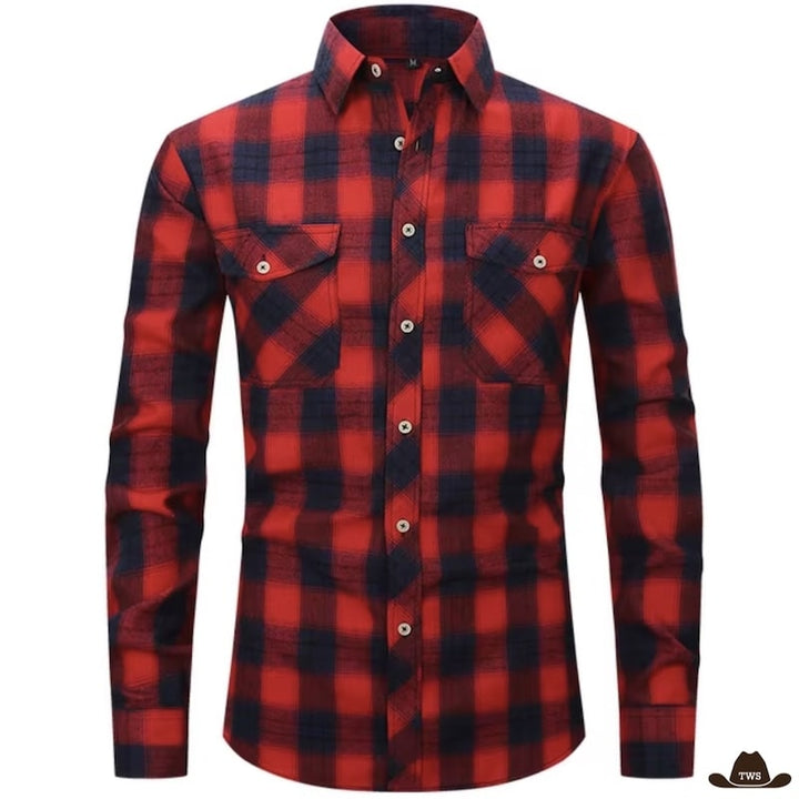 Chemise Country Homme Rouge et Noire