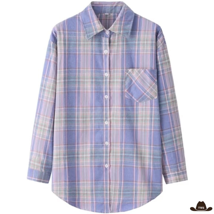 Chemise Western Bleue