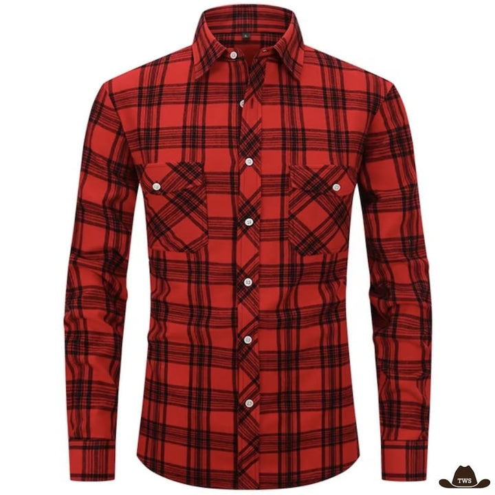 Chemise Western Rouge Homme