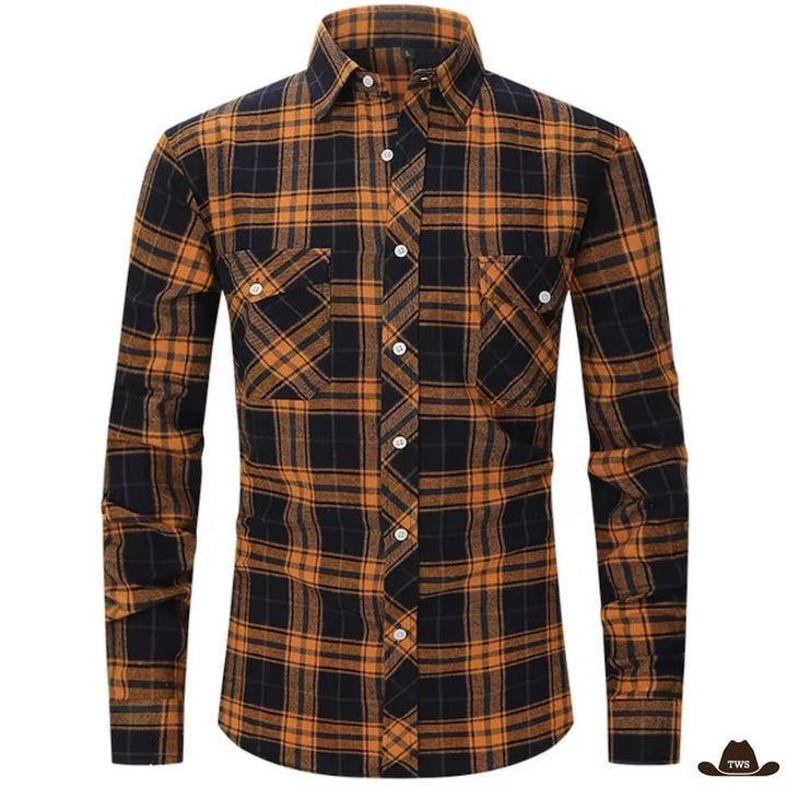 Chemise de Cowboy Homme Orange