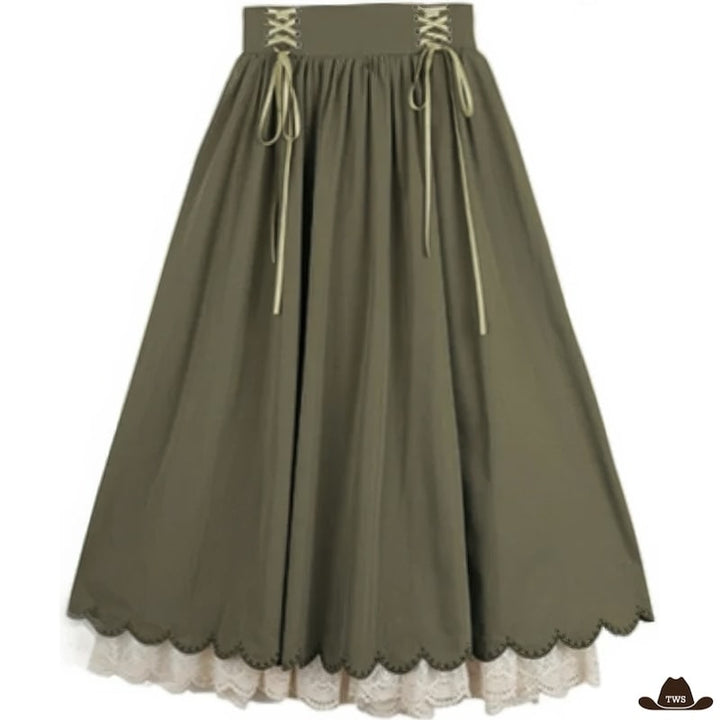 Jupe Western Country Verte