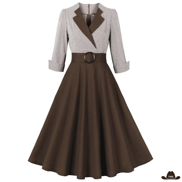 Robe en V Ceinture Western