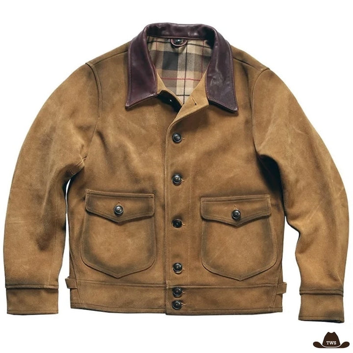 Veste Cuir Western Homme