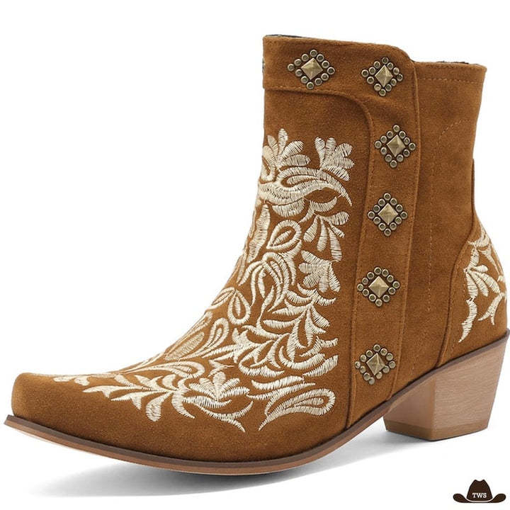 Bottines Western Marron