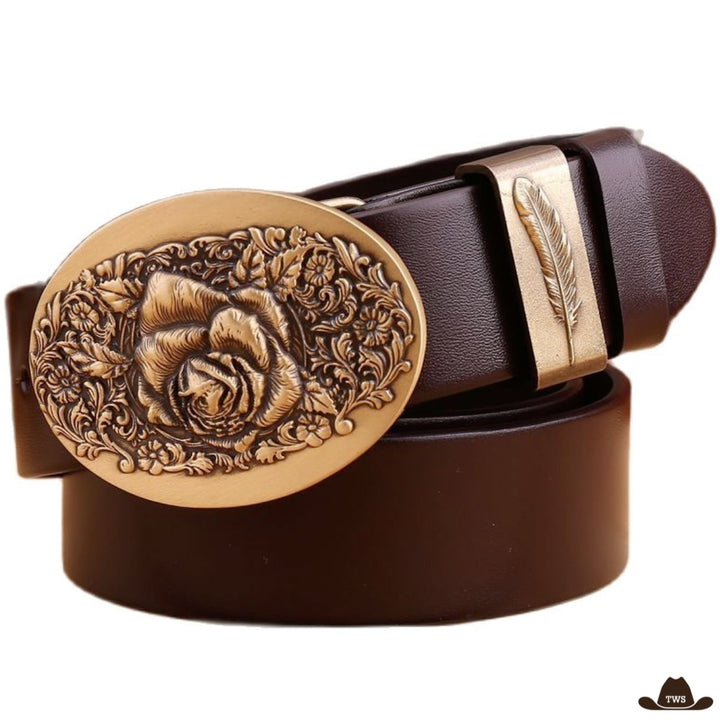 Ceinture Western Femme Marron