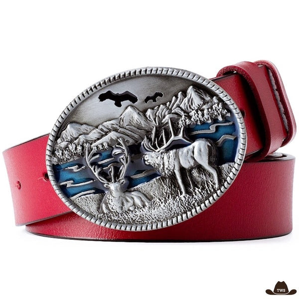 Ceinture Western Rouge