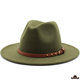 Chapeau de Cowboy à Bord Plat Vert
