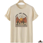 T-Shirt Western Cactus Sunset