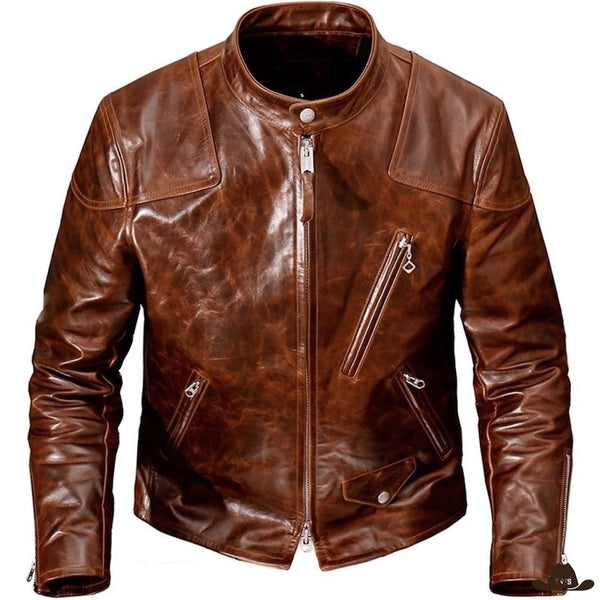 Veste Western Chocolat Homme