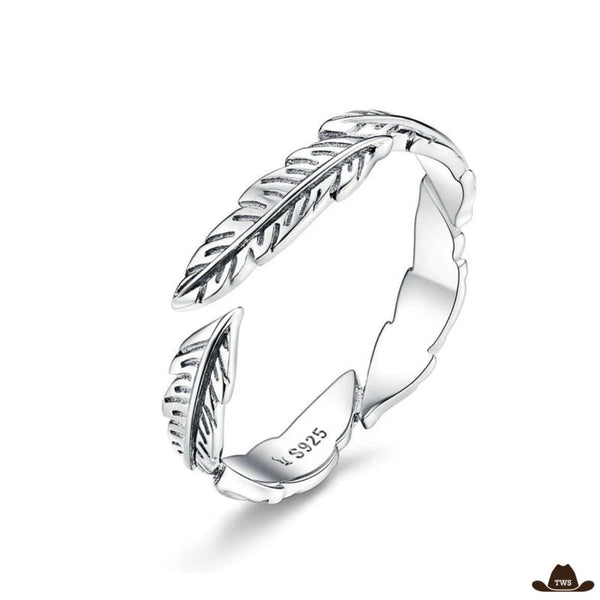 Bague Plume Ajustable