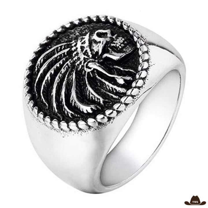 Bague Tête de Mort Indien