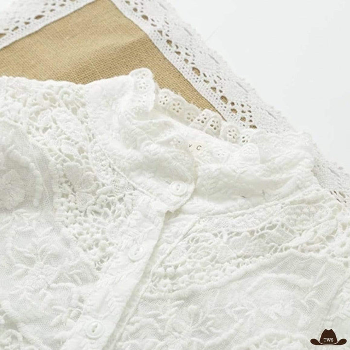 Blouse de Western Blanche Brodée