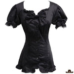 Blouse Noire Style Western Country