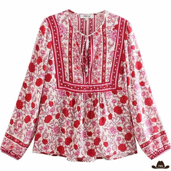 Blouse Western Florale