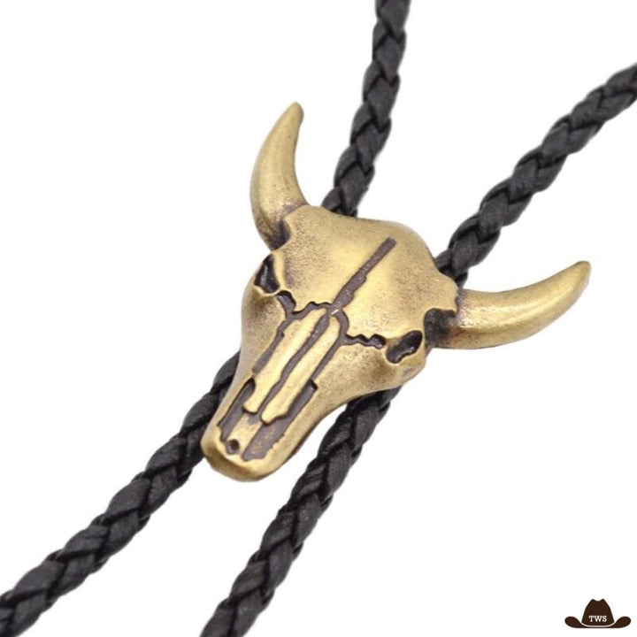 Bolo Tie Buffalo Doré