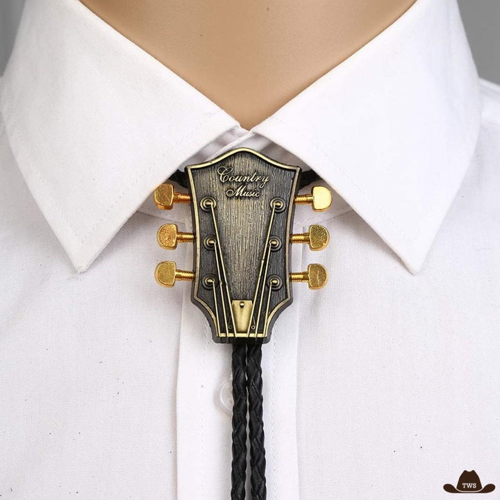 Bolo Tie Forme Guitare