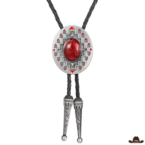 bolo tie homme rouge