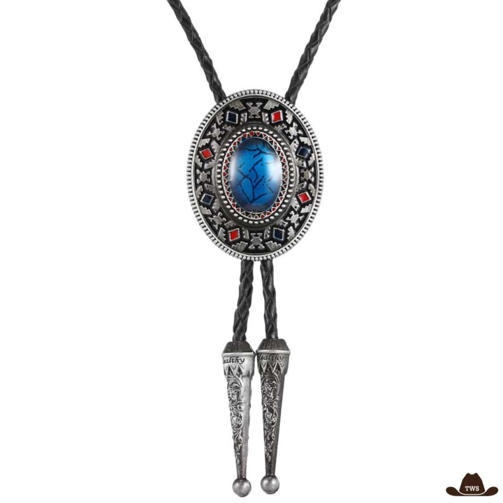 Bolo Tie Navajo Bleu