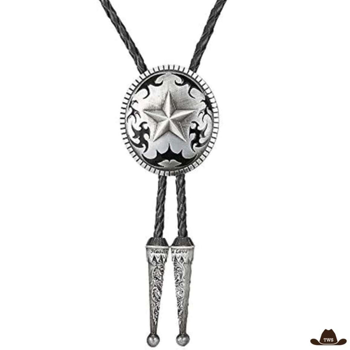 Bolo Tie Star Argenté