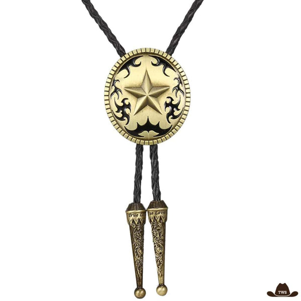 Bolo Tie Star Doré