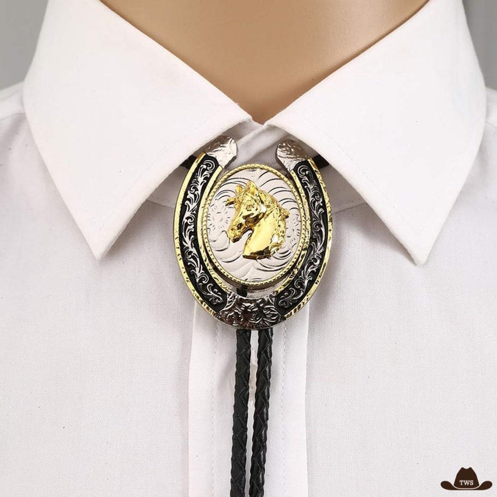 bolo tie tete de cheval fer