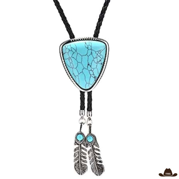 Bolo Tie Turquoise Amérindienne