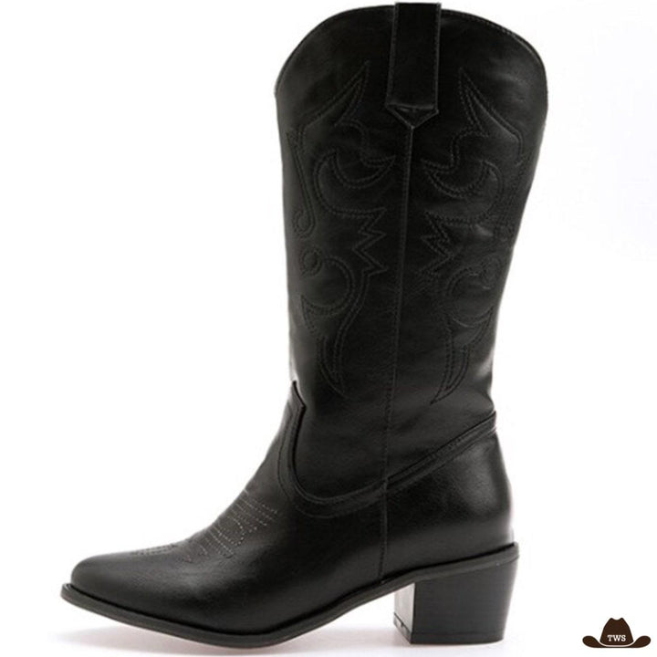 Boots Noires Country Femmes