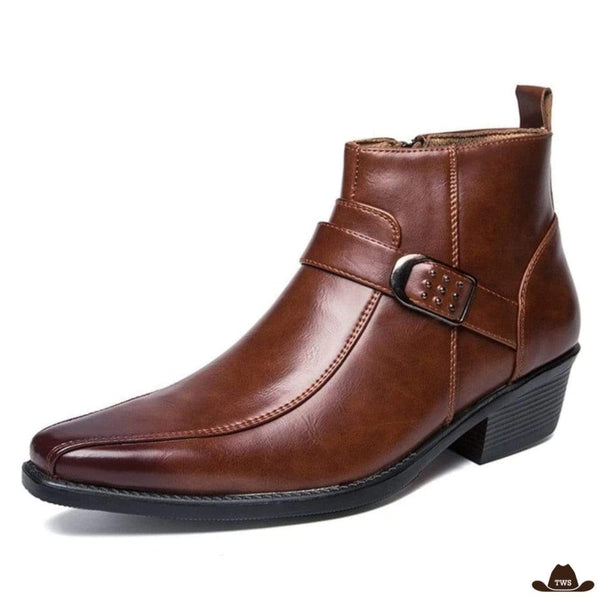 Boots Western Homme Simili Cuir