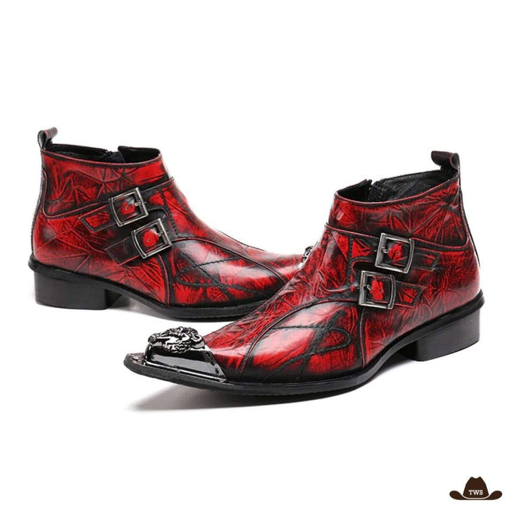 Boots de Western Rouge et Noires