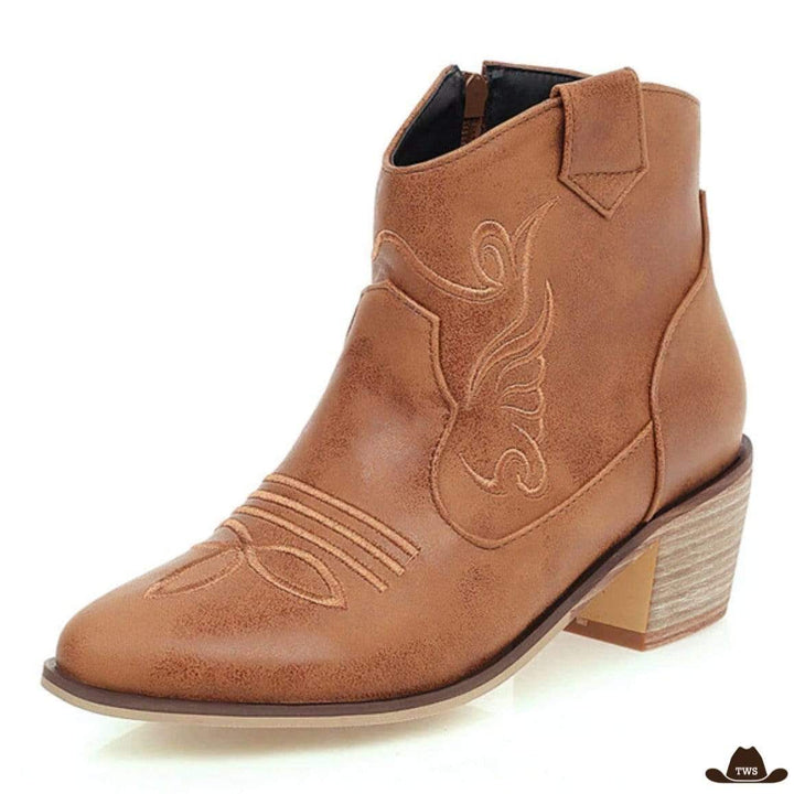 Boots Western Vegan Marron