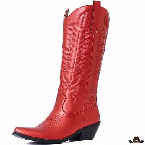 Bottes Country Femme Rouges