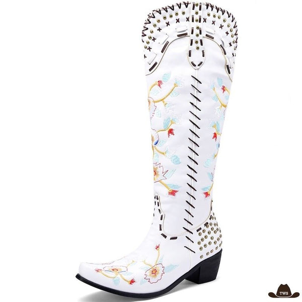 Bottes Cowboy Blanches